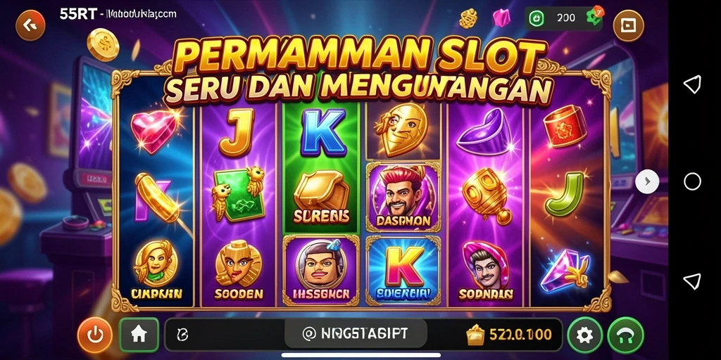 Tangkapan layar utama 55RT menampilkan pengalaman memukau permainan Slot.