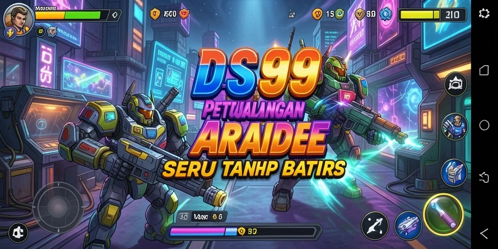 Screenshot utama DS99 menampilkan gameplay seru yang mendebarkan.