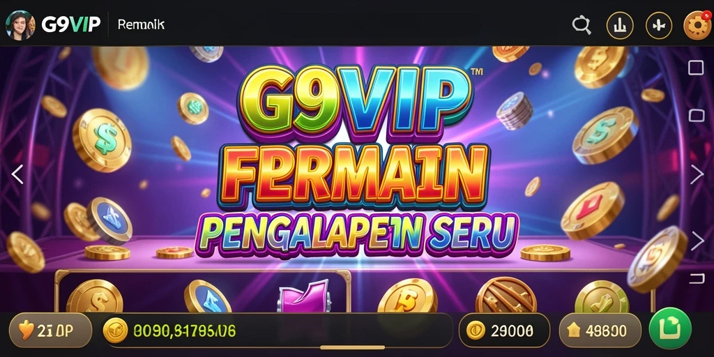 Tampilan gameplay Slot G9VIP yang menarik dan penuh warna.