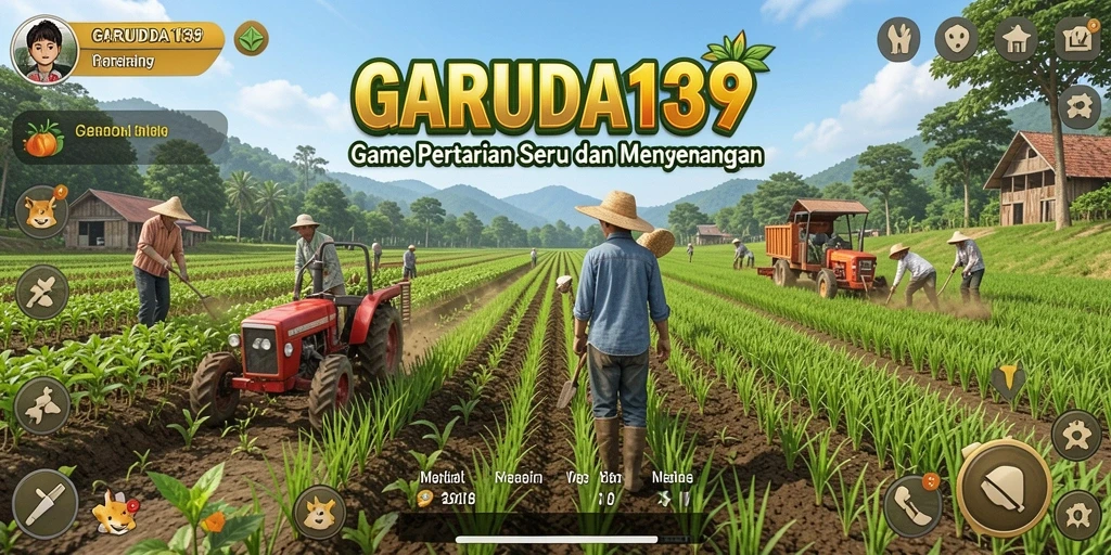 Tampilan gameplay menarik di ladang petani GARUDA138