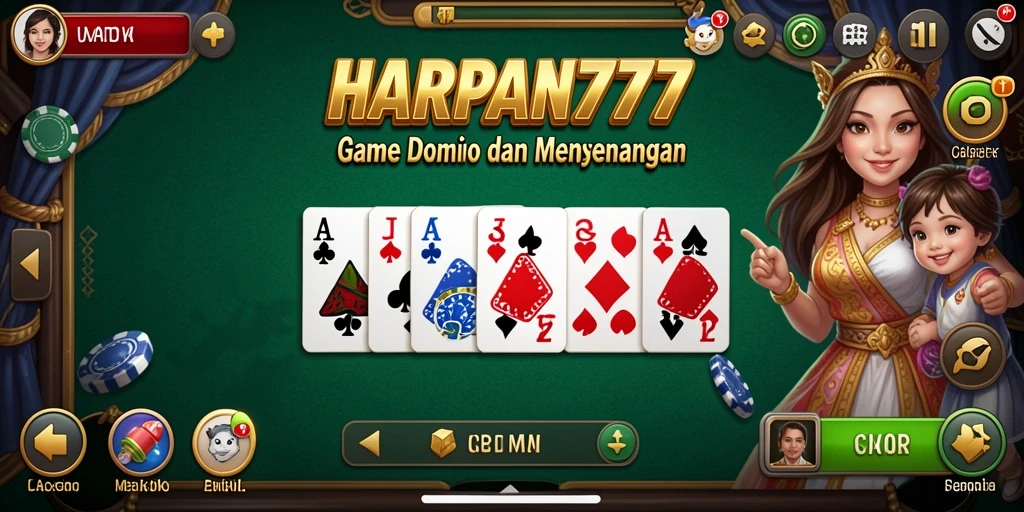 Screenshot gameplay HARAPAN777 menampilkan serunya bermain Domino.