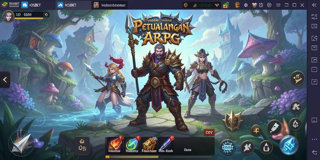 Tampilan gameplay IOSBET dengan aksi pertempuran yang seru dan grafis mengagumkan.