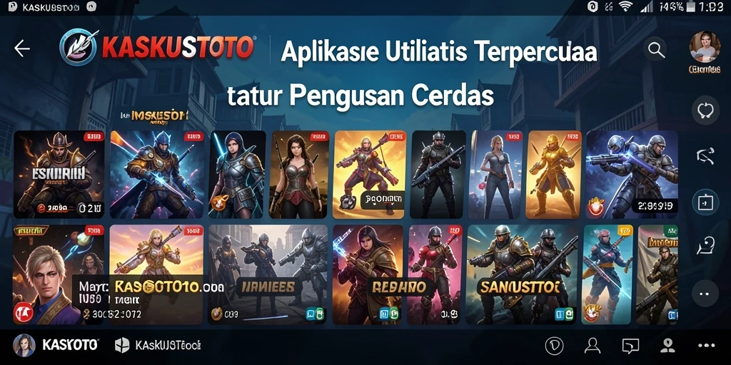 Tampilan antarmuka KASKUSTOTO yang ramah pengguna dan informatif.
