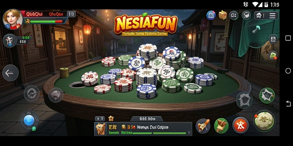 Tampilan menarik dari gameplay QiuQiu NESIAFUN.