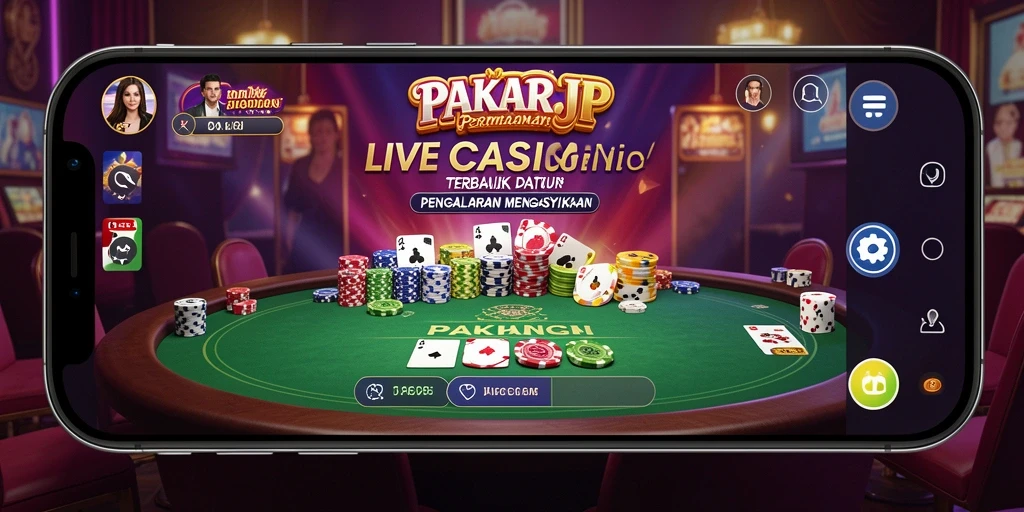 Tampilan gameplay Live Casino yang mendebarkan dan interaktif.