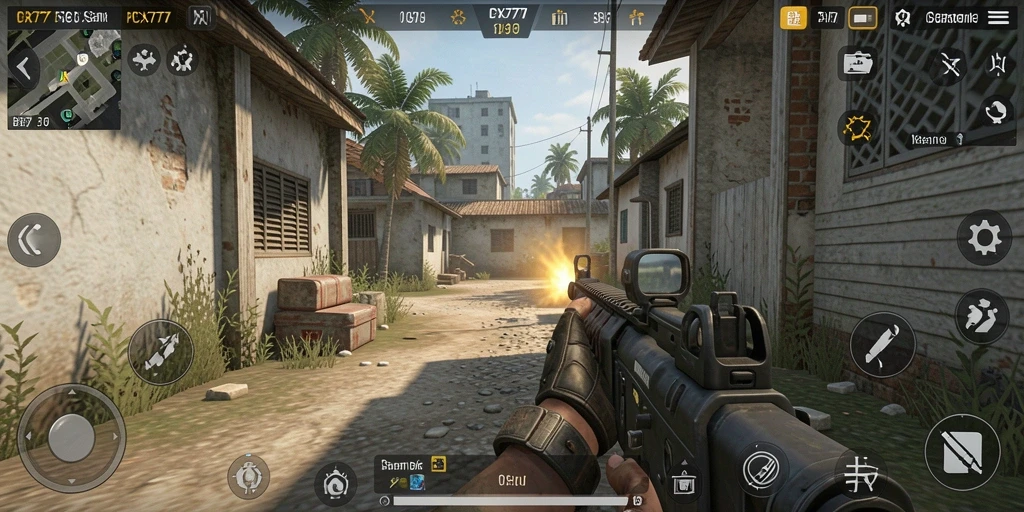 Tampilan gameplay PCX777 yang mendebarkan dan penuh aksi.