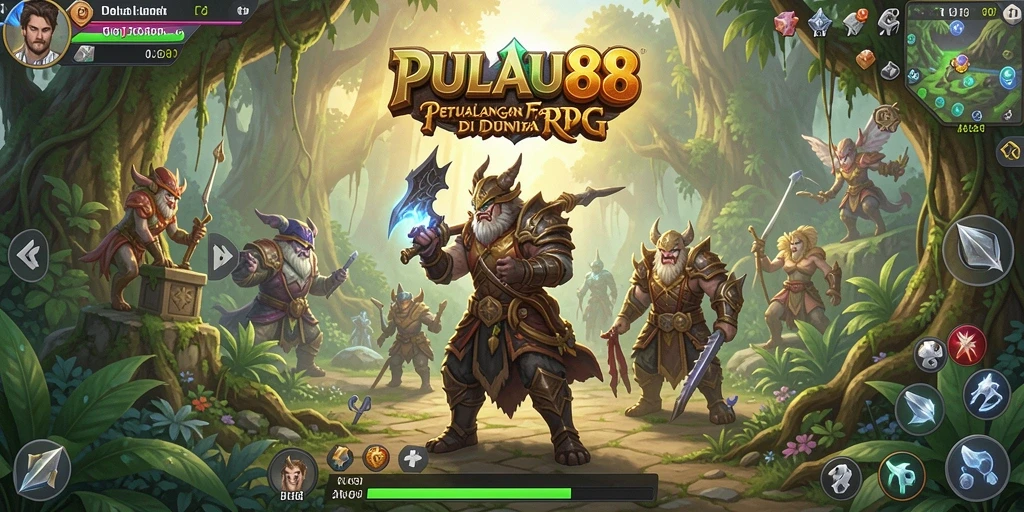 Screenshot PULAU88 menampilkan aksi seru dalam pertempuran RPG.
