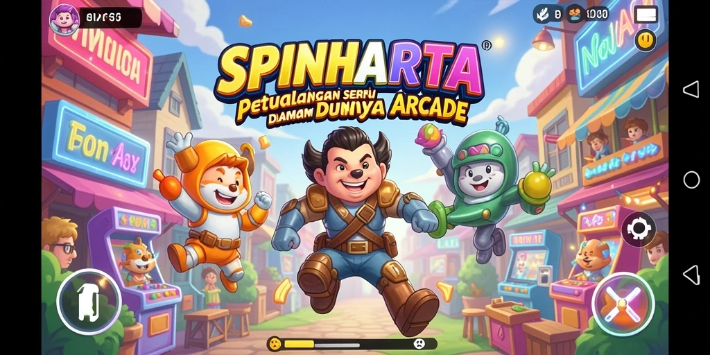 Tangkapan layar gameplay SPINHARTA menghadirkan aksi seru di dunia Arcade.